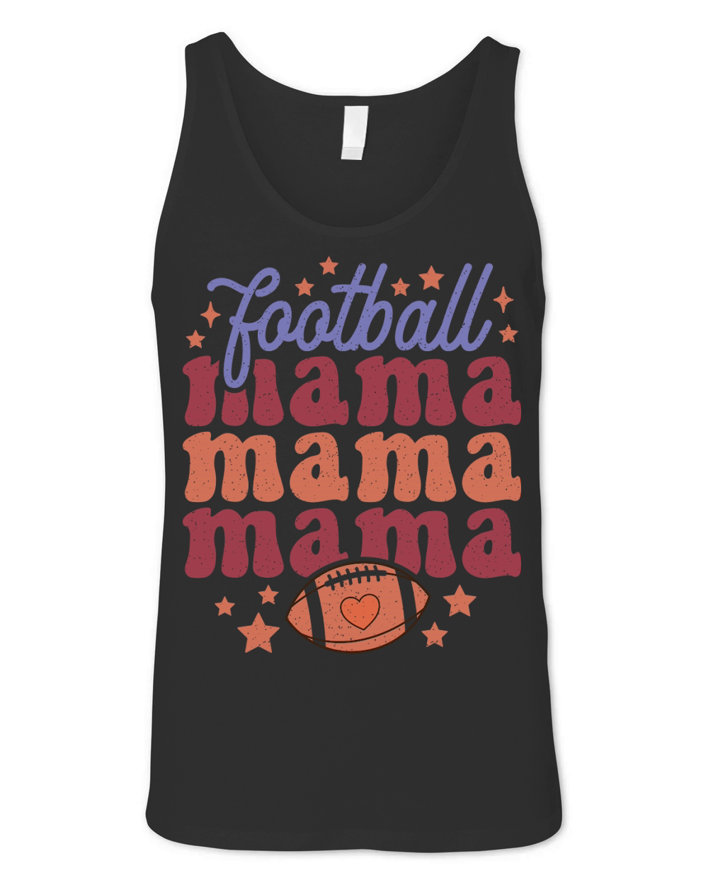 Football mama color grunge Unisex Jersey Tank