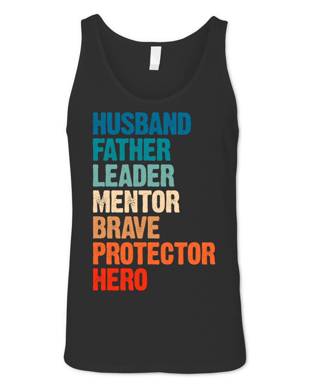 Husband Father Leader Funny Fathers Day Unisex Jersey Tank