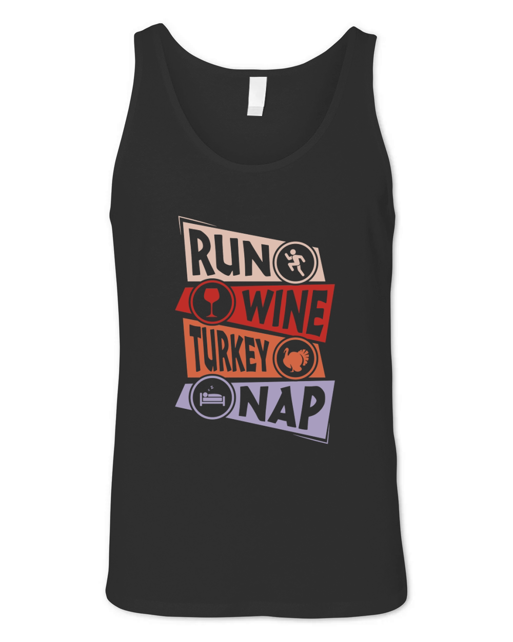 Run Wine Turkey Nap Unisex Jersey Tank