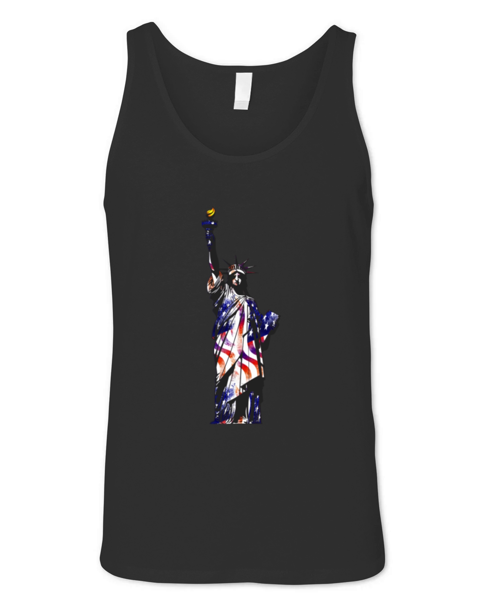 Statue Of Liberty American USA National Flag Indep Unisex Jersey Tank