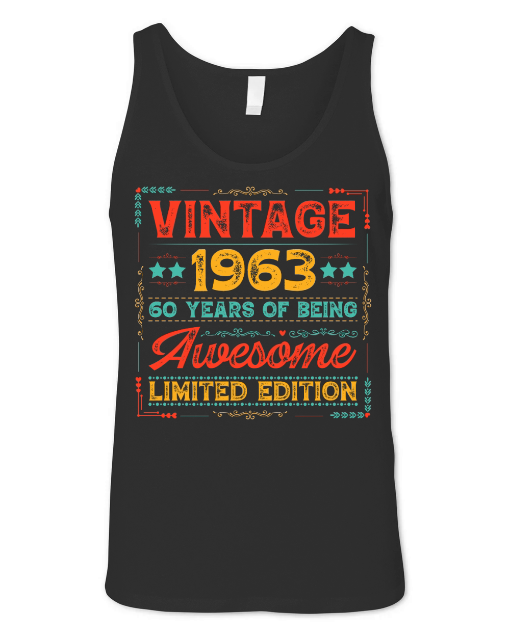 Vintage 1963 Being Awesome Limited Edition Birthday (1) Unisex Jersey Tank