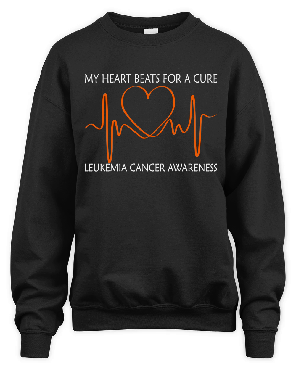 Heart Beats  Leukemia Cancer Awarenessv Unisex Premium Crewneck Sweatshirt