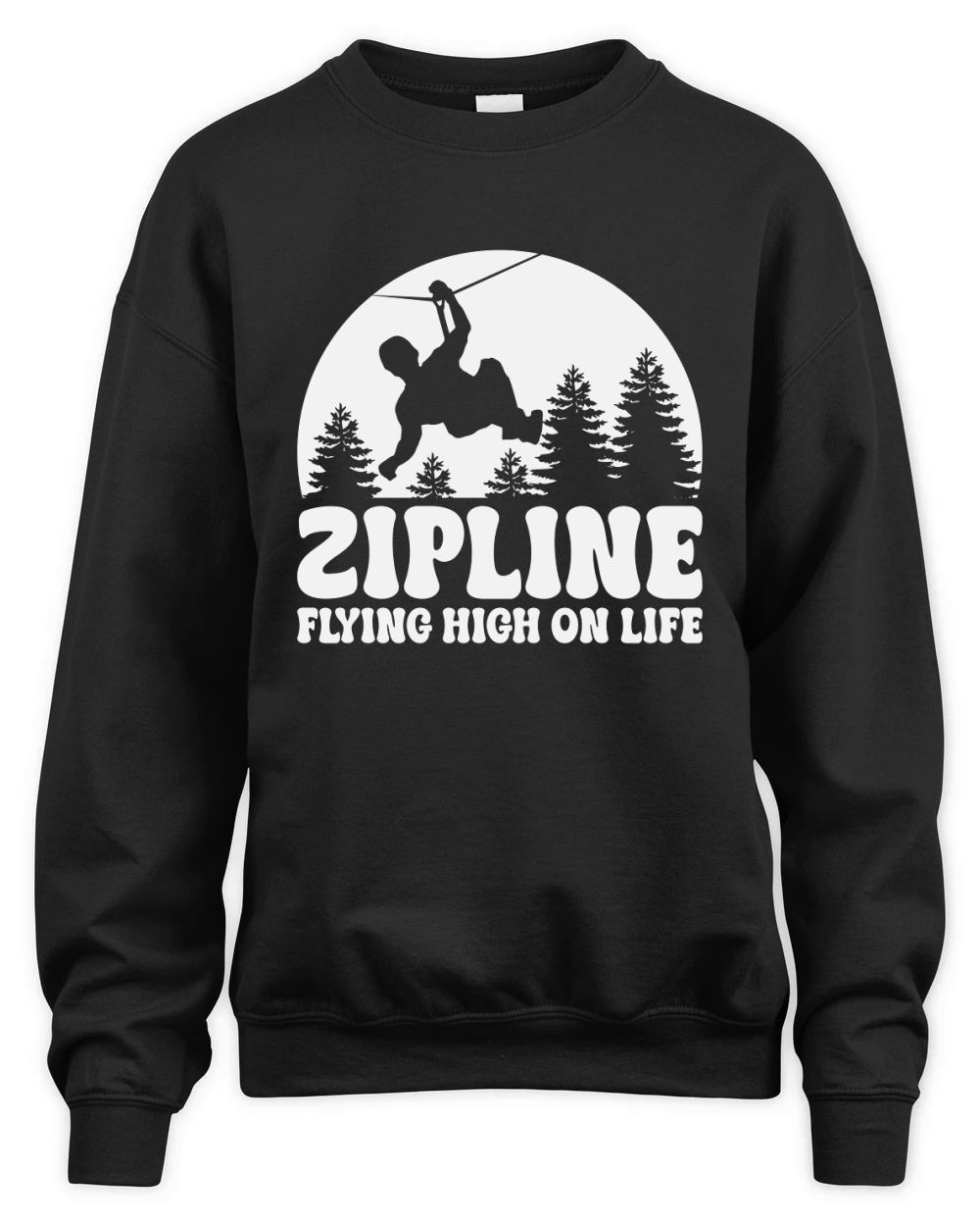 Zip Line Flying High On Life 03 Unisex Premium Crewneck Sweatshirt