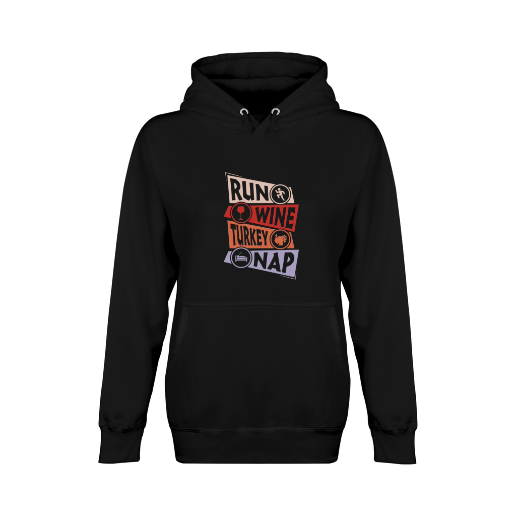 Run Wine Turkey Nap Unisex Premium Pullover Hoodie