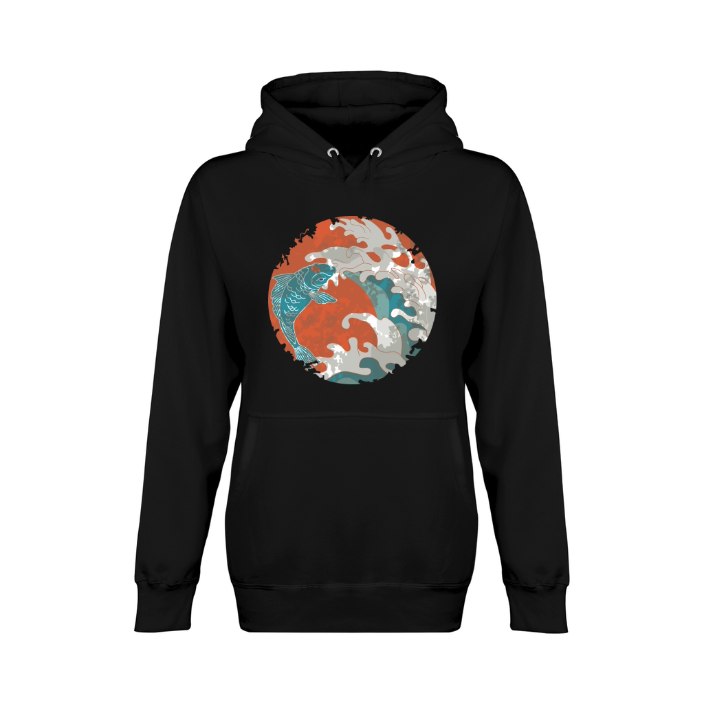 Vintage Koi Fish Japanese Unisex Premium Pullover Hoodie