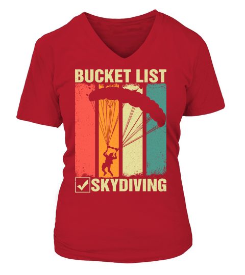 Bucket list skydiving 09 V-neck T-Shirt Woman