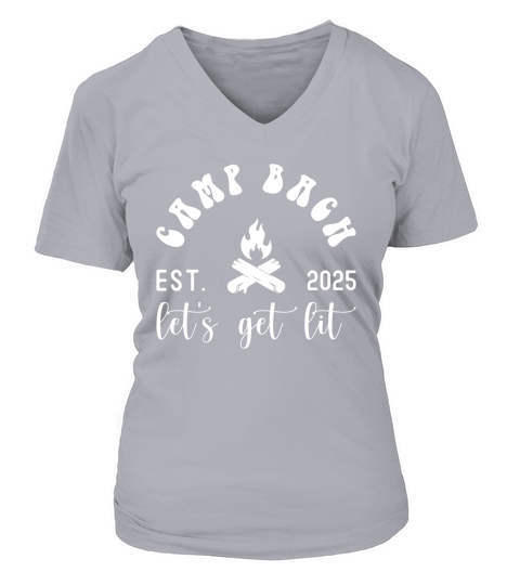 Camp Bach EST. 2025 lets get lit 02 V-neck T-Shirt Woman