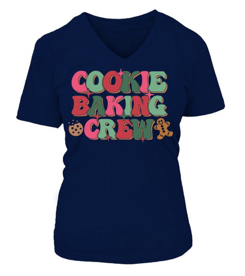 Cookie Baking Crew 2 V-neck T-Shirt Woman