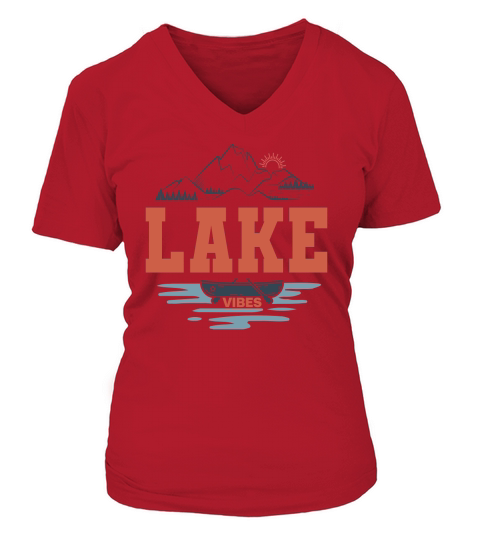 Lake vibes 02 V-neck T-Shirt Woman