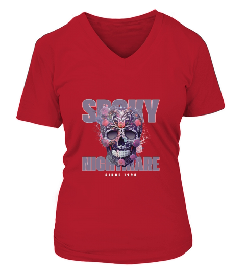 Spoky nighimare 06 V-neck T-Shirt Woman