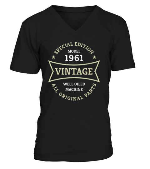 Born 1961 Vintage 60 Year Old 60th Birthday Gifts V-Neck T-shirt