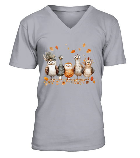 Thanksgiving Funny Turkey 19 V-Neck T-shirt