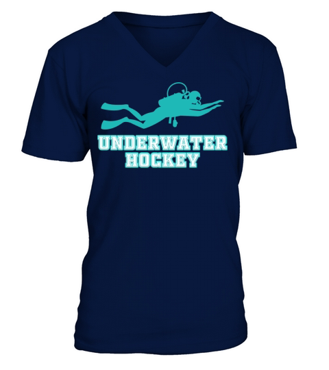 Underwater Hockey Athlete Funny Vintage Workout Sp V-Neck T-shirt