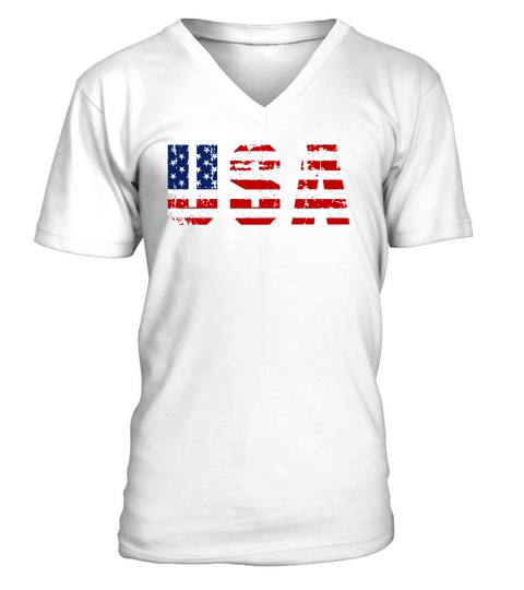 USA V-Neck T-shirt