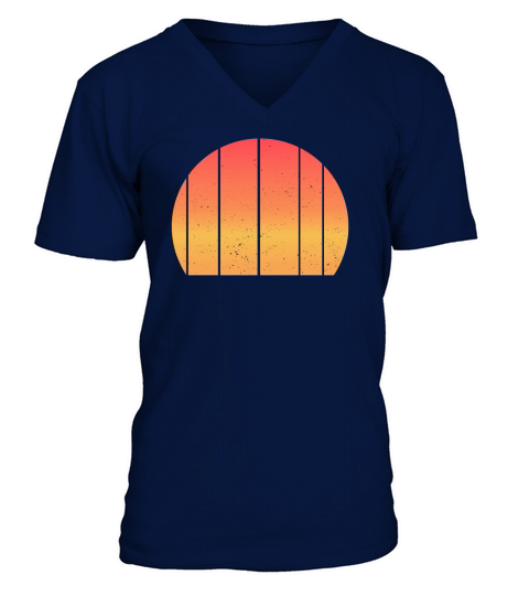 Vintage Retro Sunset (12) V-Neck T-shirt