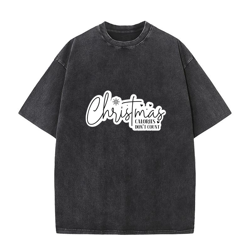 Christmas Calories Dont Count Washed T-Shirt