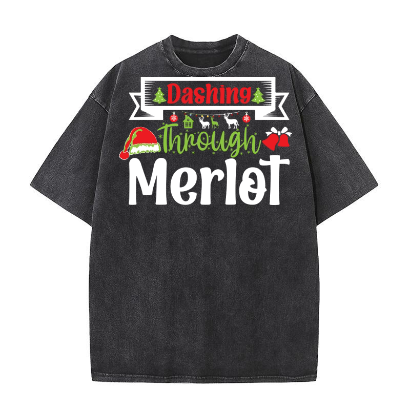 Dashing Through Merlot Washed T-Shirt