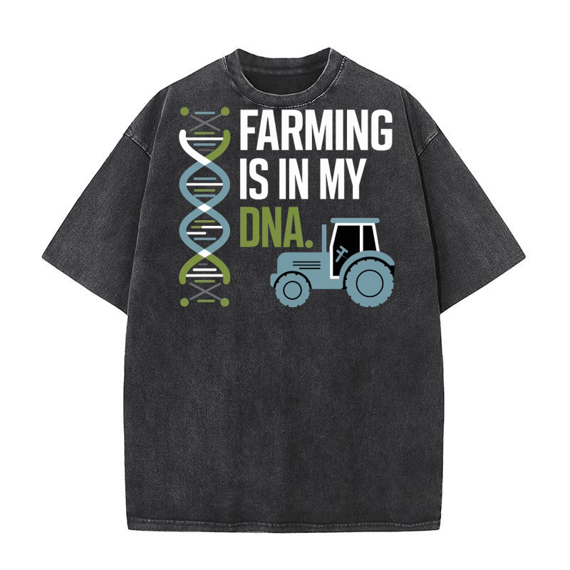 Farming is in My DNA Washed T-Shirt