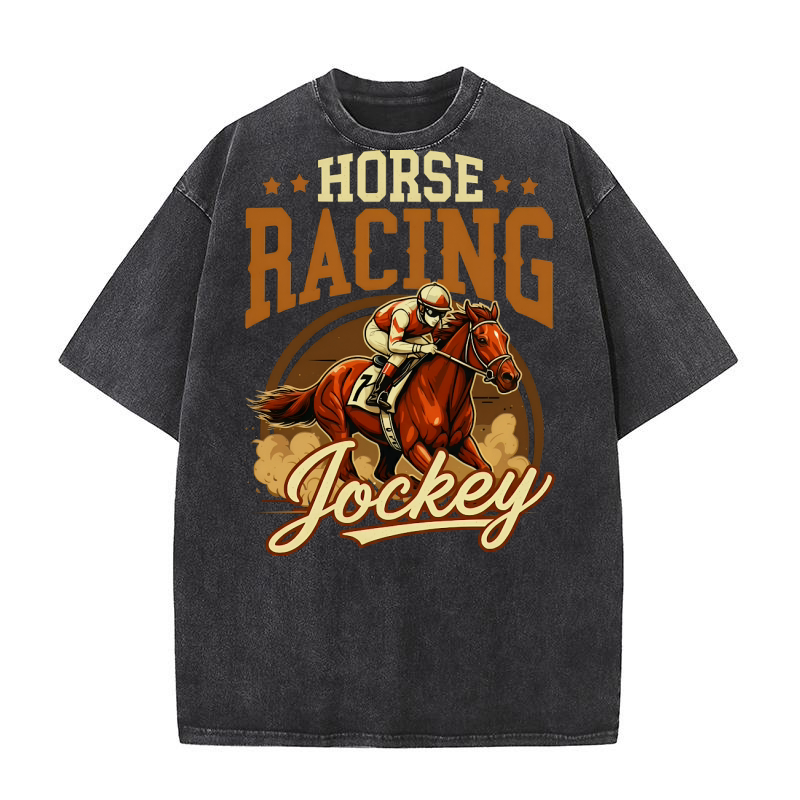 Horse Racing jockey Washed T-Shirt