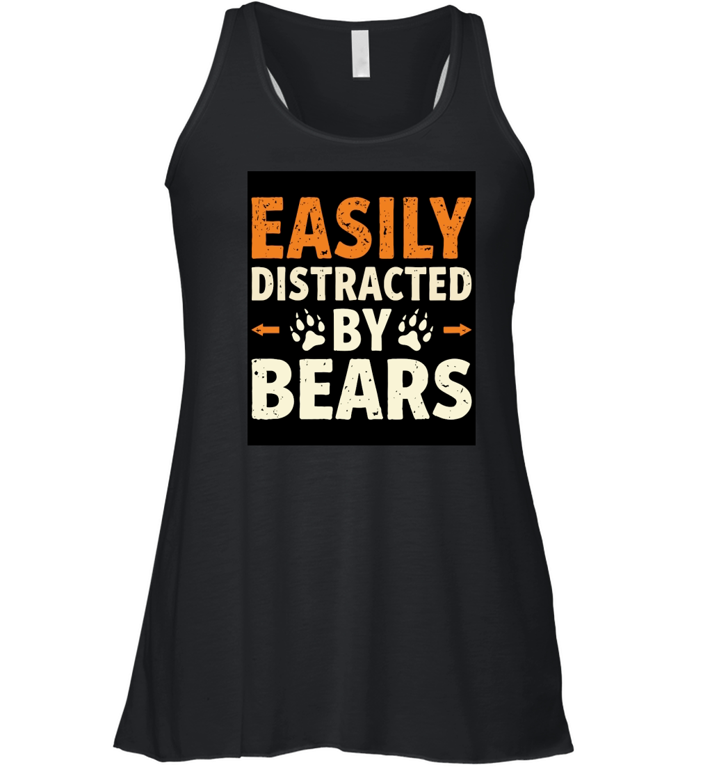 Easily distracted by bears Women's Flowy Tank Top