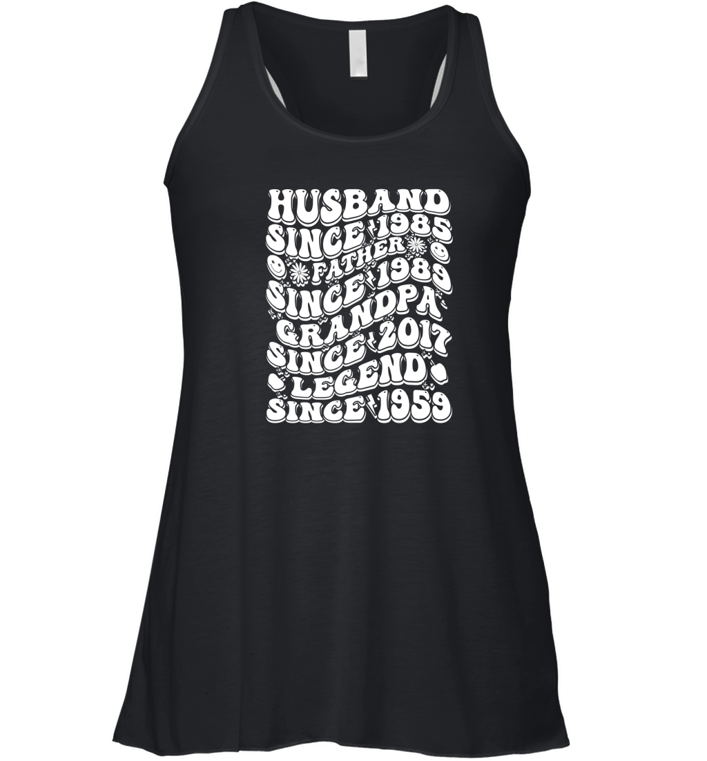 husband since 1985 father since 1989 grandp Women's Flowy Tank Top