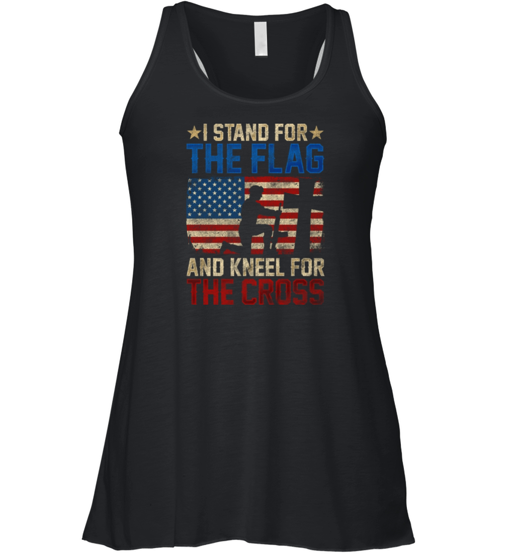 I Stand For The Flag And Kneel For The Cross Women's Flowy Tank Top