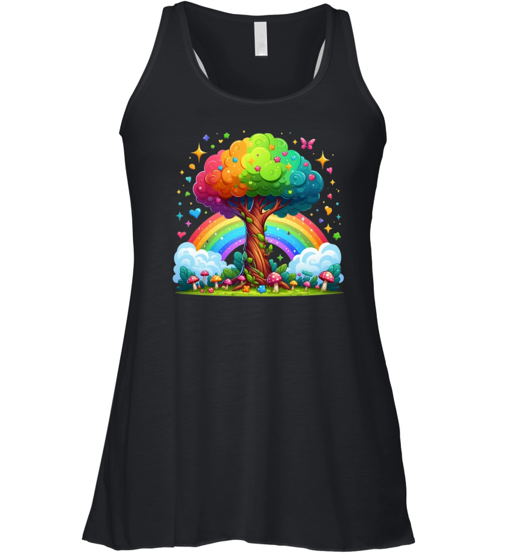 Magical Rainbow Tree Sublimation Bundle 04 Women's Flowy Tank Top