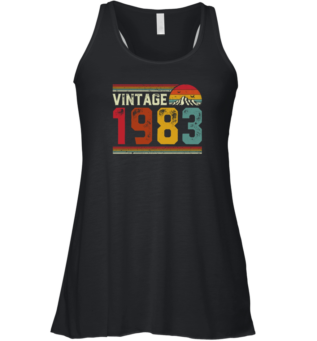 Vintage 1983 Retro Style 38th Birthday Gift Women's Flowy Tank Top