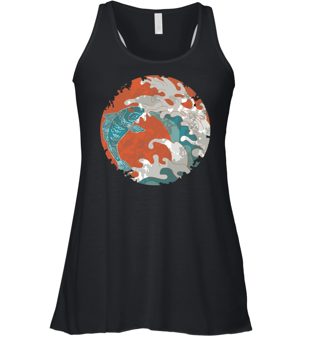 Vintage Koi Fish Japanese Women's Flowy Tank Top