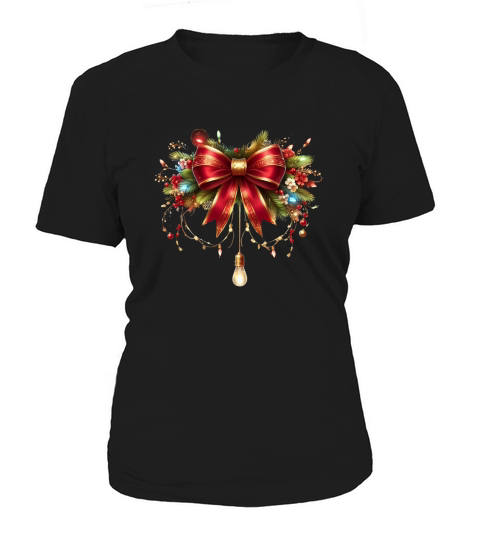 Christmas Lights Bow Clipart 2 Women's T-Shirt