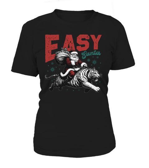 Easy Santa Riding Tiger L Color white tiger Women's T-Shirt