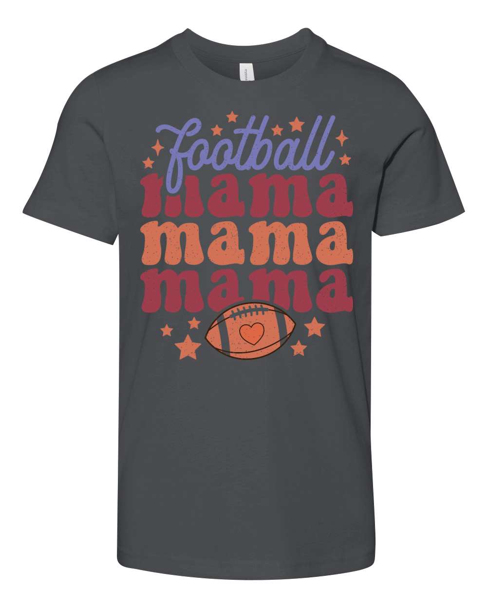 Football mama color grunge Youth Unisex Jersey Tee