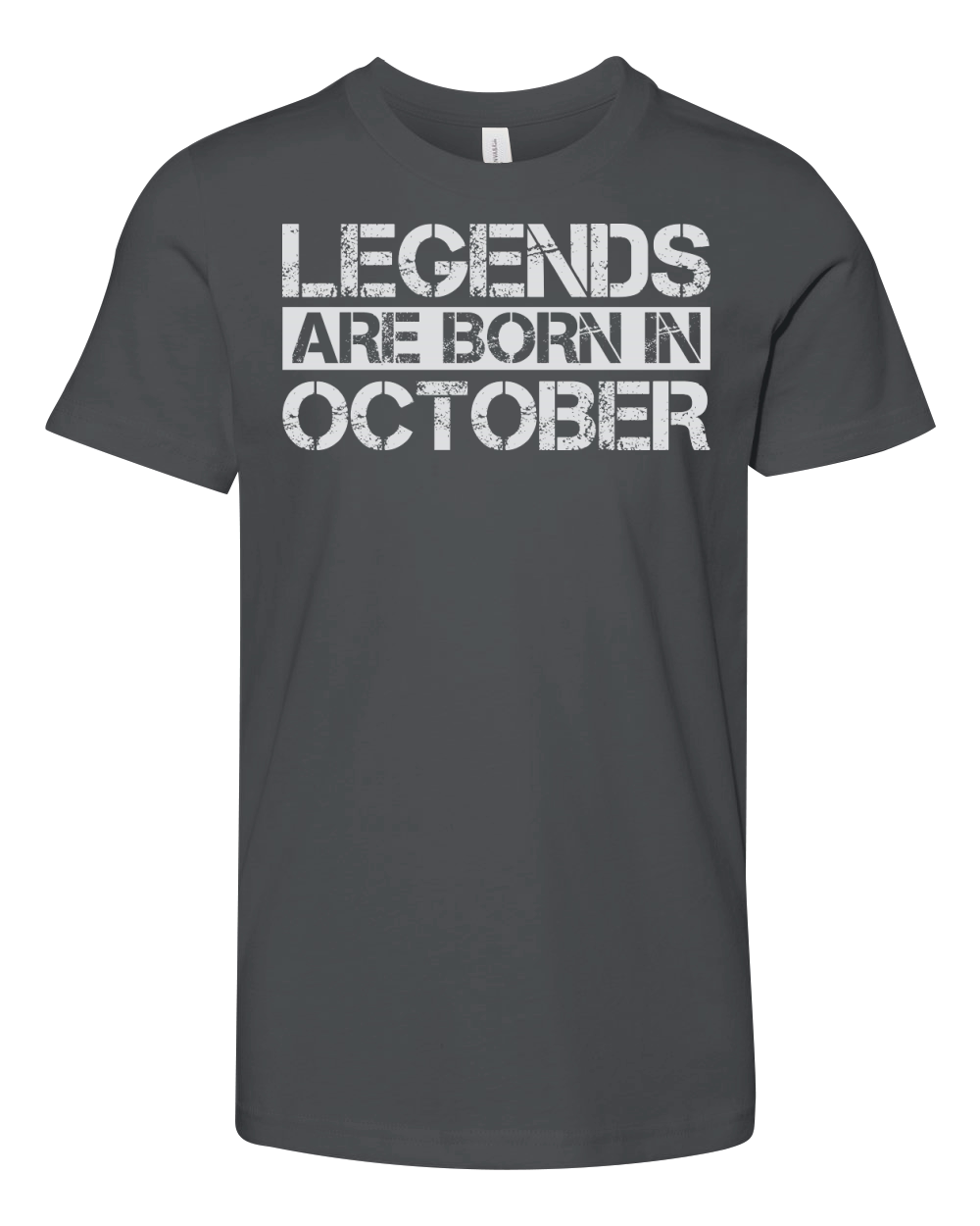 Legends are born in October Youth Unisex Jersey Tee