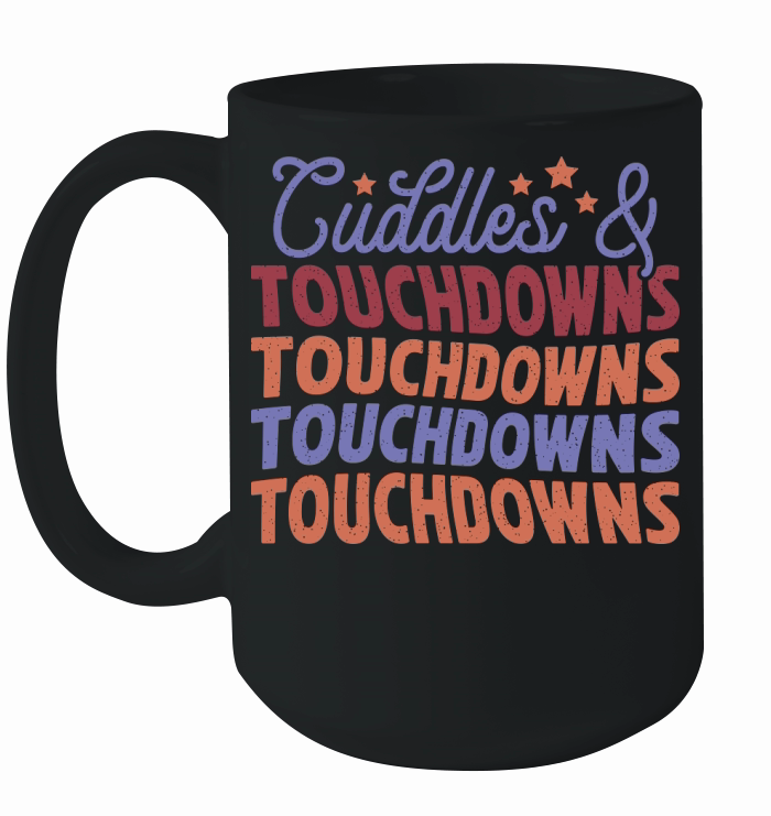 Cuddles and Touchdowns color grunge Ceramic Mug