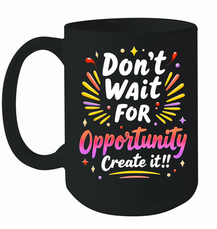 Dont Wait For Opportunity Creata It! 1 Ceramic Mug