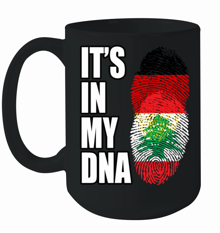 German And Lebanese Mix DNA Flag Heritage Ceramic Mug