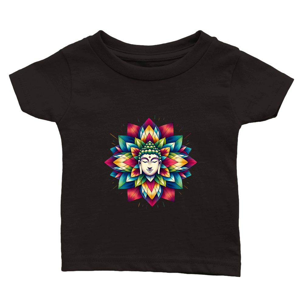 Buddha Mandala Face Yoga Classic Baby Crewneck T-shirt