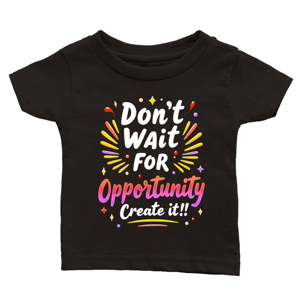 Dont Wait For Opportunity Creata It! 1 Classic Baby Crewneck T-shirt