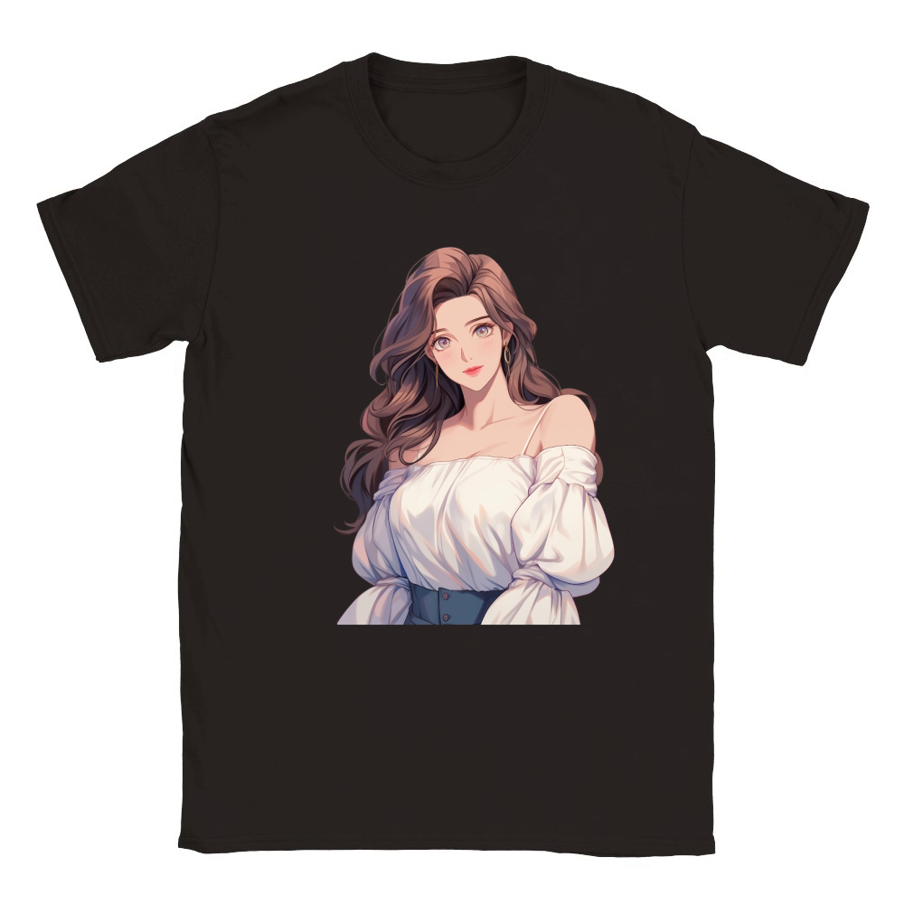 Beautiful Stunning Waifu Classic Kids Crewneck T-shirt