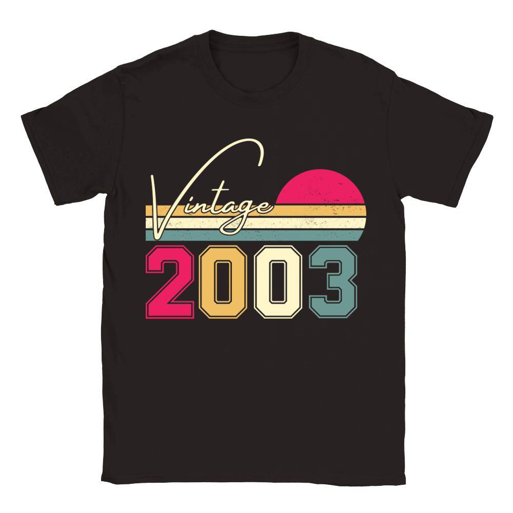 Birthday  Vintage Classic Born In 2003 Classic Kids Crewneck T-shirt