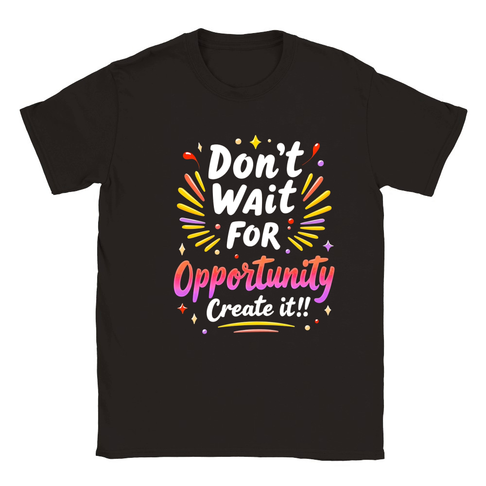 Dont Wait For Opportunity Creata It! 1 Classic Kids Crewneck T-shirt