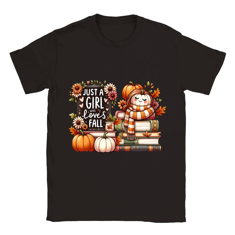 Just a Girl Who Loves Fall 03 Classic Kids Crewneck T-shirt