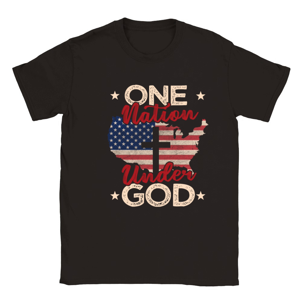 One Nation Under God Classic Kids Crewneck T-shirt