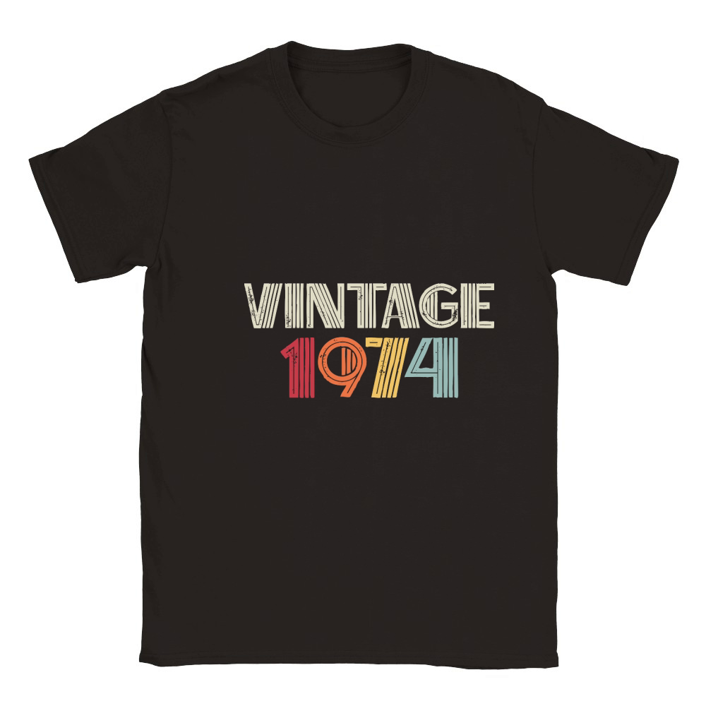 Vintage 1974 Birthday Classic Kids Crewneck T-shirt