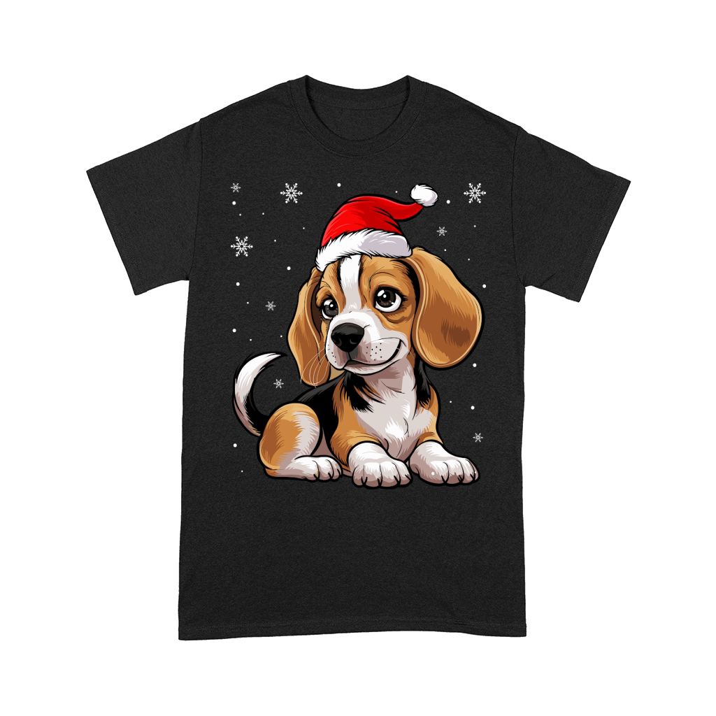 adorable beagle dog wearing santa hat 2 Comfort T-shirt