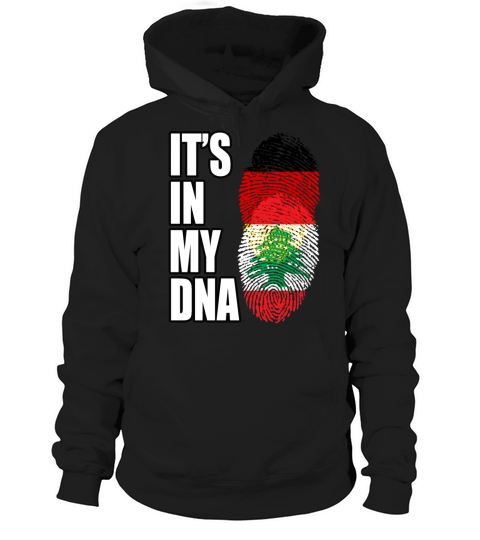 German And Lebanese Mix DNA Flag Heritage Hoodie Unisex