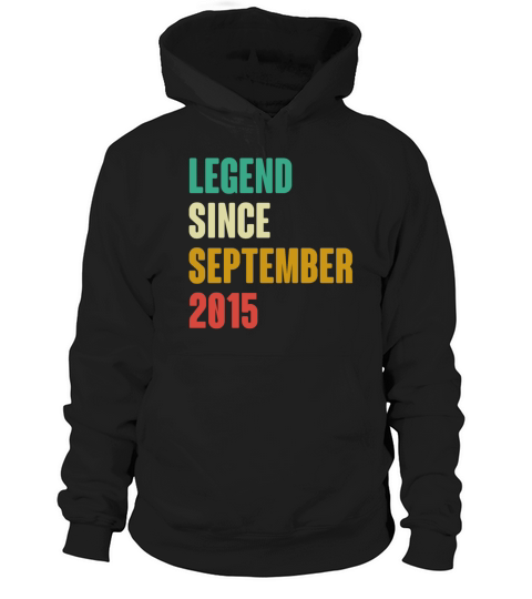 September 2015 7th Birthday 7 Years Old Bday Gift Hoodie Unisex