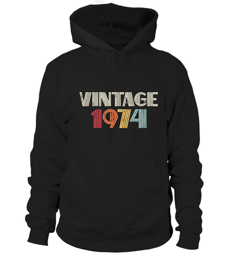 Vintage 1974 Birthday Hoodie Unisex