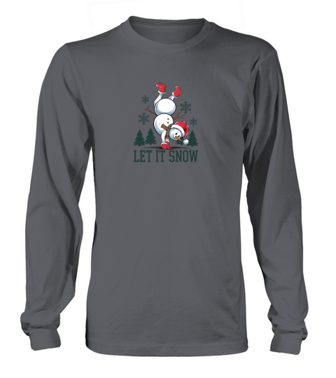 Christmas snowman let it snow 1 Long sleeved Unisex