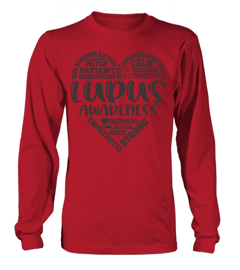 Lupus or Lupus awareness heart design Long sleeved Unisex